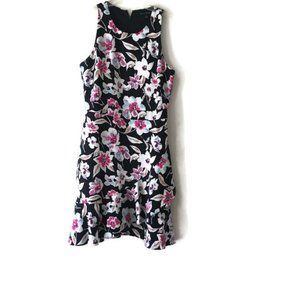 Banana Republic | Navy Blue and Pink Floral Dress